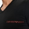 Emporio Armani t-shirt koszulka męska czarna czerwony napis